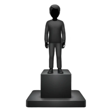 silhouette standing on top of a podium sticker