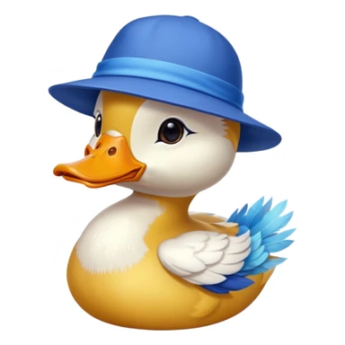 duck wearing a hat sticker