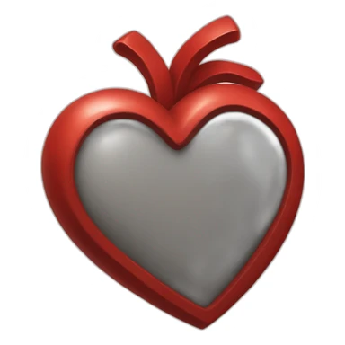 Red steel heart sticker