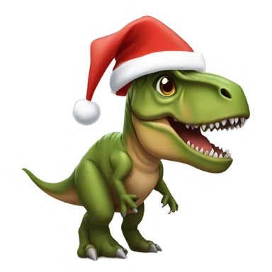 T-Rex with a Santa hat sticker