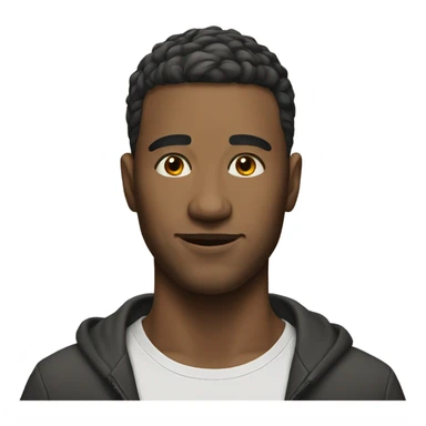 realistic male portrait with short hair sticker