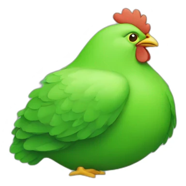 Super fat green chicken sticker