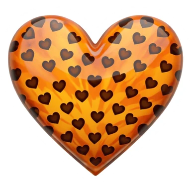 Tortoiseshell heart sticker
