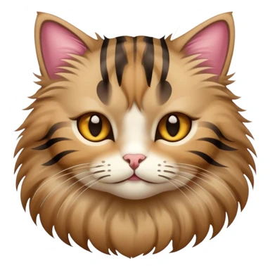 Fluffy cat stripes sticker