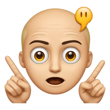 an emoji that with 2 fingers from one hand pointing their eyes a bit mad sticker