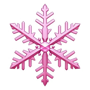 snowflake with pink color  sticker