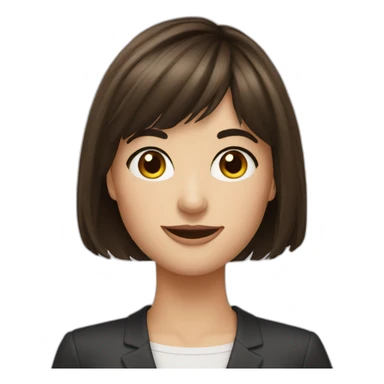 brunette girl with bangs realtor sticker