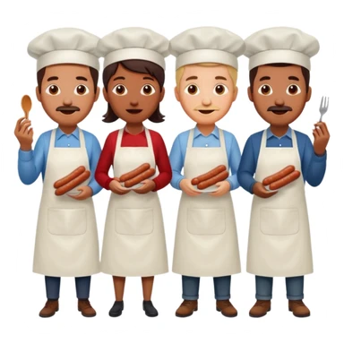 sausage eating people sticker