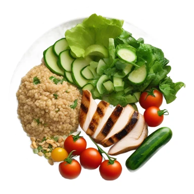 plate with healthy food sticker