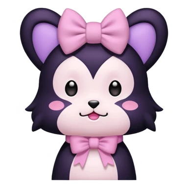 cute, Kuromi, purple, pastel sticker