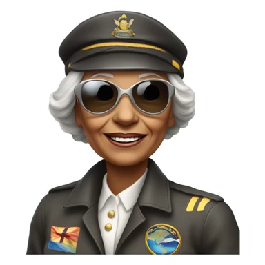 ￼ old lady airplane pilot sticker