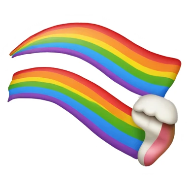 A rainbow-colored emoji sticking out its tongue sticker