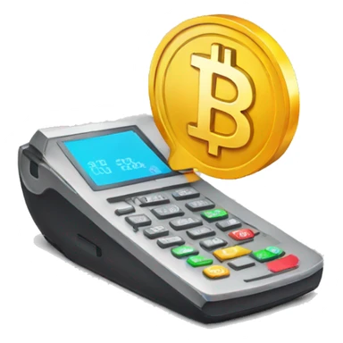 phone paying with cryptocurrency sticker