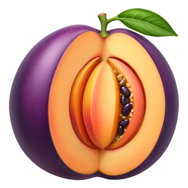 Peach with eggplant in it sticker