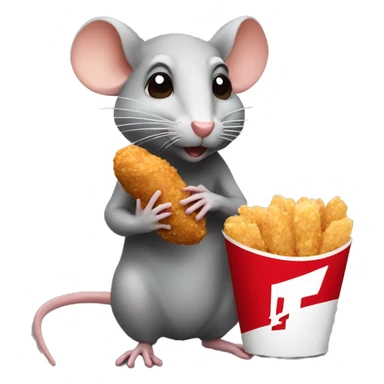 rat eating kfc sticker