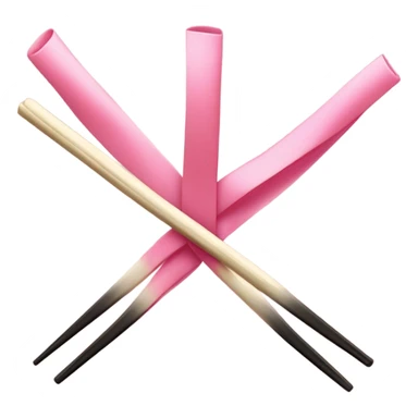 pink ribbon chopstick sticker