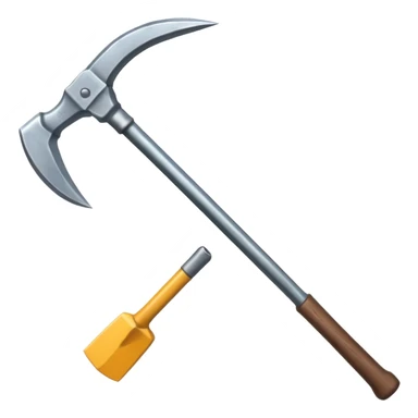 a double-ended pickaxe with identical sharp tips for mining ore sticker