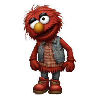 grunge elmo sticker