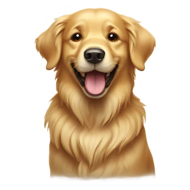 happy golden retriever dog sticker