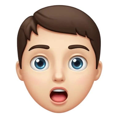 Person with sparkling eyes and open mouth staring in amazement  sticker