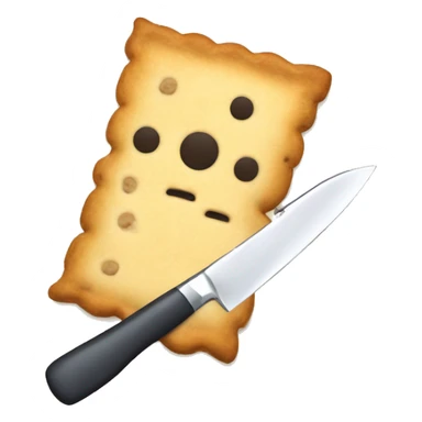 poptart holding a knife sticker