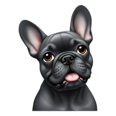 French bulldog dark grey sticker