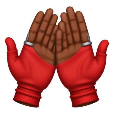 Brown posting hands with red sleeves sticker