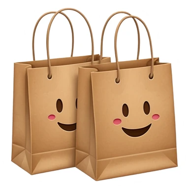 two shopping bags sticker