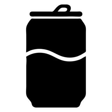 A soda in a metal can sticker