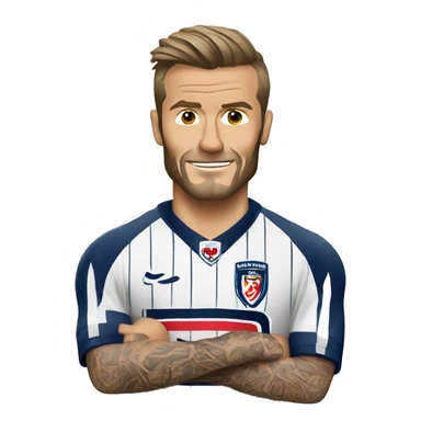 David-Beckham in a jersey sticker