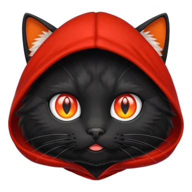 Black Cat with red hood sticker