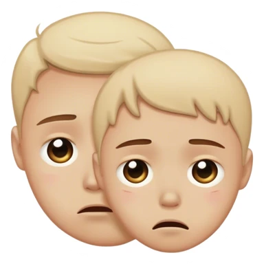 a sad but cute teary face which depicts being emotional towards the other person sticker