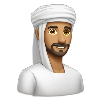 Man wearing omani dishdash sticker