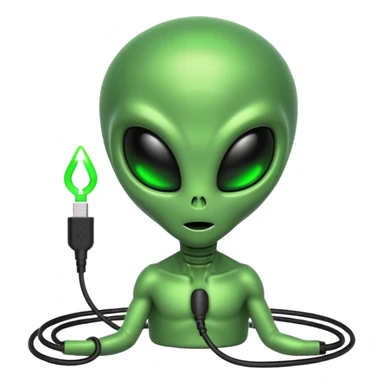 alien aux cord sticker