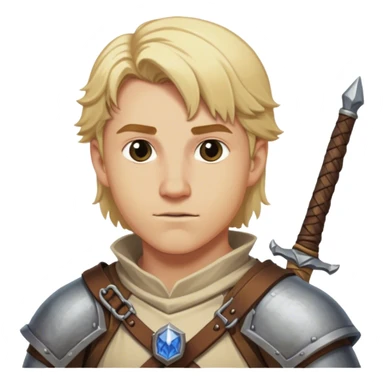 Medieval DnD themed blonde male sticker