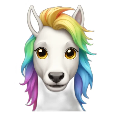 Posh-boy-with-golden-suit-and-blue-eyes-and-rainbow-unicorn-hair sticker