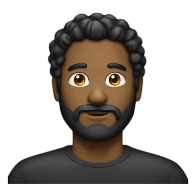 Hombre negro con barba sticker