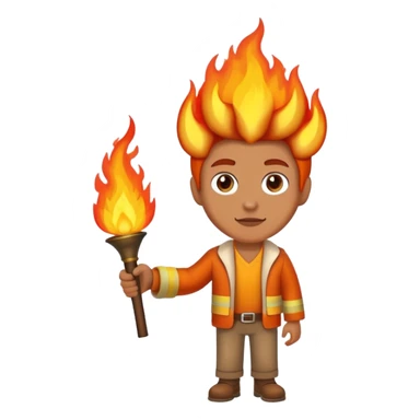 Person carrying fire in a horn the way people used to sticker