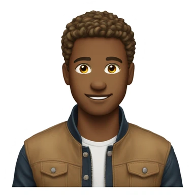 handsome boy middle cut hair lightskinned sticker