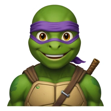 Donatello from Teenage Mutant Ninja Turtles, smiling sticker