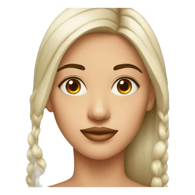 a woman's face with one eyebrow higher and the other lower sticker