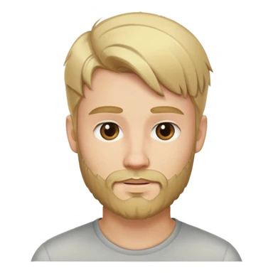 young man with blonde hair and medium beard sticker