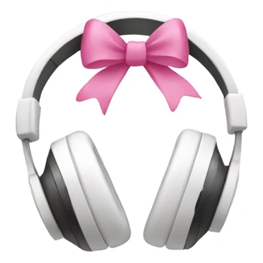 white headphones with pink bows sticker