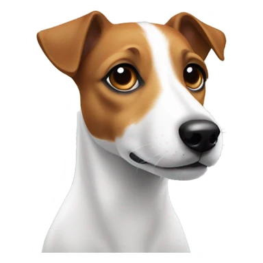jack russell terrier with a white spot on the ear sticker