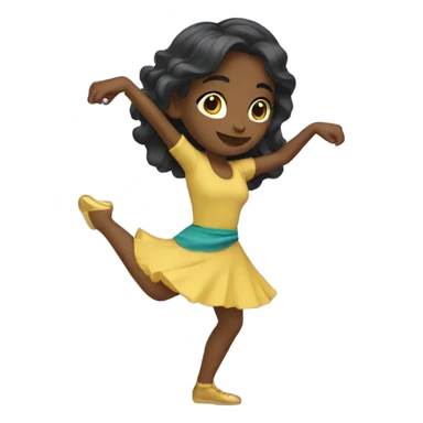 Dancing girl sticker