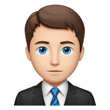 Man lawyer with blue eyes and short brown hair  sticker