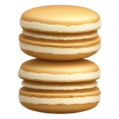 three stacked vanilla macaroons sticker