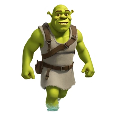 Shrek che cammina sull'acqua  sticker