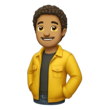 grupo de amigos, que sean de color amarillo sticker