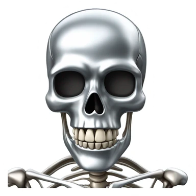 Skeleton made with chrome sticker